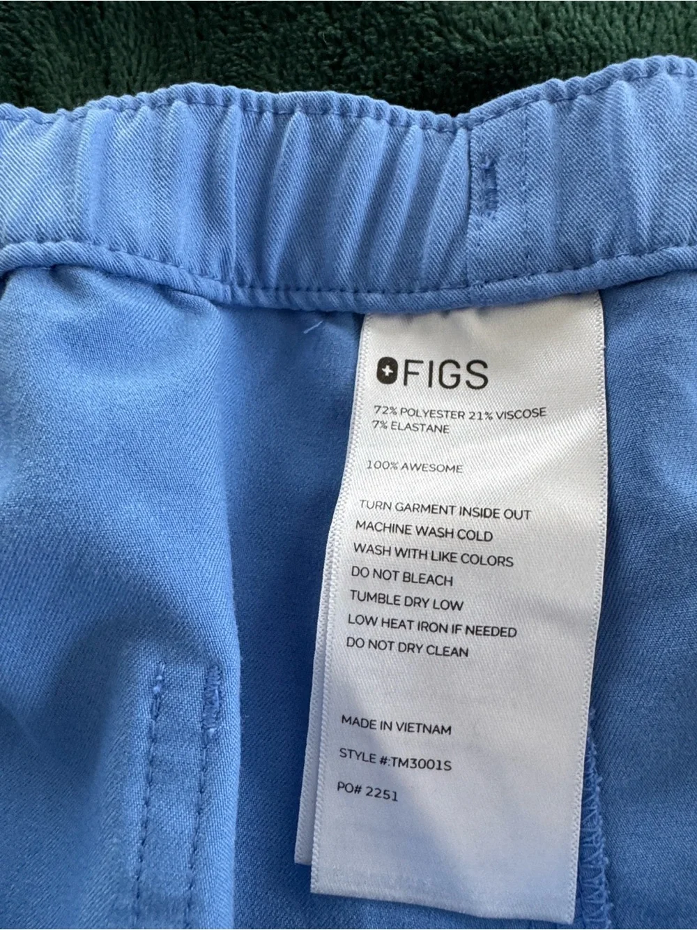 Figs Men’s Scrub Cargo Pants in Sky Blue with Drawstring